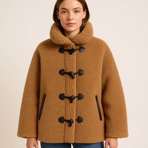 Abercrombie & Fitch Tan Toggle Coat - Picture 1 of 2